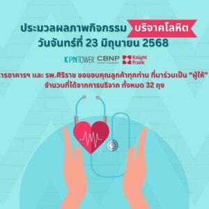 ประมวลภาพกิจกรรม บริจาคโลหิตครั้งที่ 2/2568